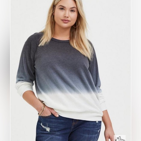 torrid Tops - Knit Fleece Crew Neck Sweatshirt 1X